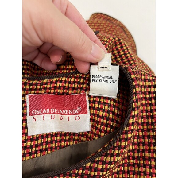 Vintage OSCAR DE LA RENTA Tweed Dress 70’s 60’s Studio Runway Size 10 - Picture 16 of 16